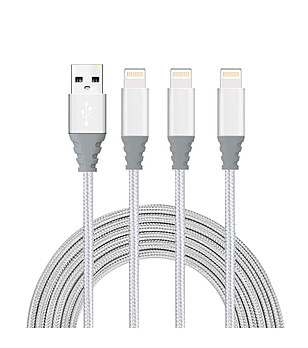USB кабел с три накрайника Lightning за Apple port снимка