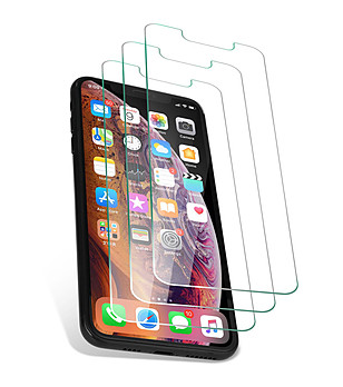 Комплект от 3 стъклени протектори за iPhone Xr снимка