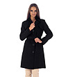 Дамско памучно черно палто-0 снимка
