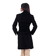 Дамско памучно черно палто-1 снимка