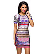 Многоцветна къса рокля Camila-0 снимка
