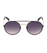 Кръгли unisex слънчеви очила в черно и златисто-2 снимка