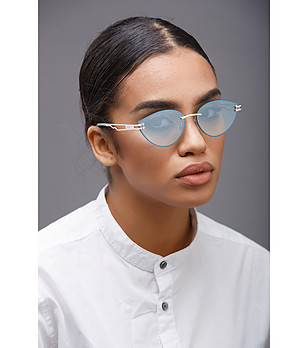 Дамски очила глазант със зелени лещи и бели дръжки снимка
