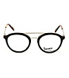 Черни рамки за очила с метални дръжки-2 снимка