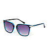 Дамски слънчеви очила в синьо и черно с лилави дръжки-1 снимка
