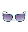Дамски слънчеви очила в синьо и черно с лилави дръжки-2 снимка