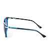 Дамски слънчеви очила в синьо и черно с лилави дръжки-3 снимка