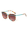 Дамски слънчеви очила в цвят хавана и синьо-1 снимка