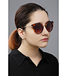 Дамски слънчеви очила в цвят хавана в оранжево-0 снимка