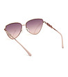 Златисти дамски слънчеви очила с лилави лещи-4 снимка