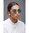 Дамски очила глазант със сини лещи и златисти дръжки-0 снимка