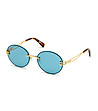 Дамски очила със сини лещи и златисти дръжки-1 снимка