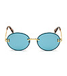Дамски очила със сини лещи и златисти дръжки-2 снимка