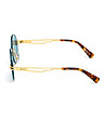 Дамски очила със сини лещи и златисти дръжки-3 снимка