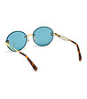 Дамски очила със сини лещи и златисти дръжки-4 снимка