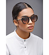 Дамски слънчеви очила в цвят тъмна хавана-0 снимка