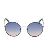 Метални дамски слънчеви очила със сини лещи-2 снимка