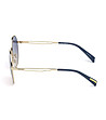 Метални дамски слънчеви очила със сини лещи-3 снимка