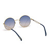 Метални дамски слънчеви очила със сини лещи-4 снимка