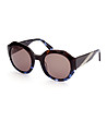 Дамски очила в цвят хавана и синьо с тъмни лещи-1 снимка