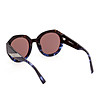 Дамски очила в цвят хавана и синьо с тъмни лещи-4 снимка