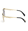 Златисти дамски очила с тъмни лещи-3 снимка