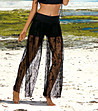 Черен плажен ефирен панталон Florida-0 снимка