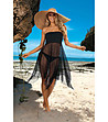 Черна плажна рокля с тюл Omena-0 снимка