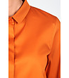 Дълга дамска риза с памук в оранжев нюанс Mona-4 снимка