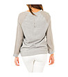 Дамска памучна блуза в сиви нюанси-1 снимка