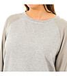 Дамска памучна блуза в сиви нюанси-2 снимка