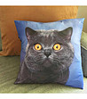 Декоративна възглавница с принт British cat-1 снимка
