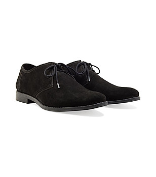 Черни велурени мъжки обувки снимка