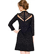 Черна рокля с флорални мотиви Marion-1 снимка