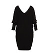 Черна рокля с v-образен гръб Wilma-4 снимка