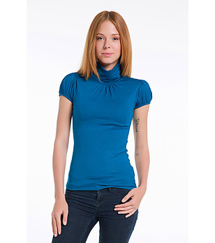 Дамска блуза в цвят петрол April снимка