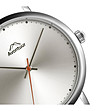 Сребрист мъжки часовник със сива каишка Jiulien-2 снимка