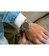 Сребрист мъжки часовник с черен циферблат Raul-1 снимка