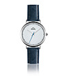 Сребрист мъжки часовник със синя каишка Zam-0 снимка