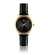 Черен мъжки часовник със златист корпус Edvin-0 снимка