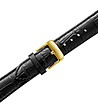 Черен мъжки часовник със златист корпус Edvin-3 снимка