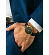 Мъжки часовник в черно и златисто Edvin-1 снимка