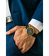 Черен мъжки часовник със златист корпус Aglai-1 снимка