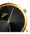 Черен мъжки часовник със златист корпус Aglai-2 снимка