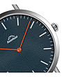 Сребрист часовник с циферблат в цвят петрол Blake-2 снимка