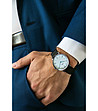 Сребрист мъжки часовник с черна верижка Bradley-1 снимка