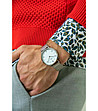 Мъжки сребрист часовник с бял циферблат Brand-1 снимка