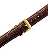 Златист мъжки часовник с каишка в цвят бордо Force-3 снимка