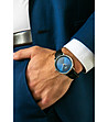 Мъжки часовник с ефектен син циферблат Miguel-1 снимка