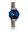 Мъжки часовник в сребристо и синьо със сива каишка Miguel-0 снимка